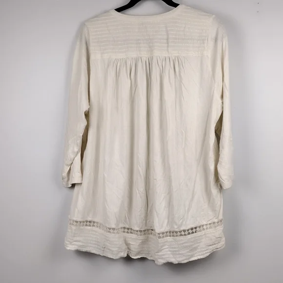 Lucky Brand Sheer Boho Top - Picture 2 of 5